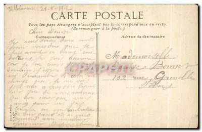 Cartolina d'epoca San Dionigi La Legion d'Onore — Verso