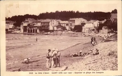 Saint-Cyr-sur-Mer: Bairro e praia dos Lecques — A Costa do Azul