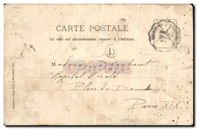 Zamek Pierrefonds — Sala Preux — widok wewnętrzny — wydawca A. Berger, Paryż — Rewers