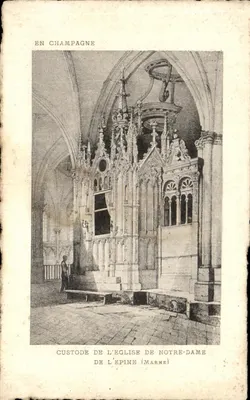 Custode da Igreja de Nossa Senhora de L'Épine (Marne) — Na Champagne — J. B. Romain, Depósito