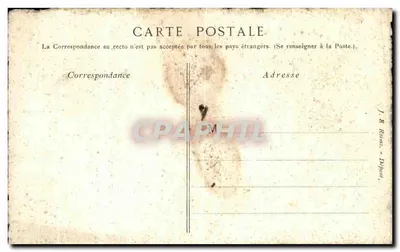 Custode da Igreja de Nossa Senhora de L'Épine (Marne) — Na Champagne — J. B. Romain, Depósito — Verso