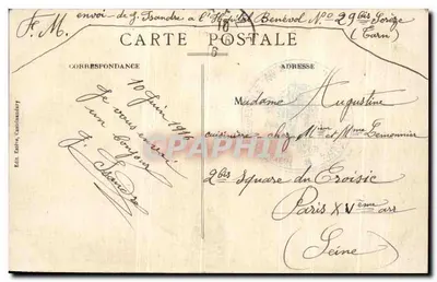 Castelnau-d'Aude — Praça Victor Hugo e Palácio de Justiça — Edição Barthe, Castelnau-d'Aude — Verso