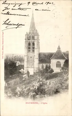 Beaumontel — A Igreja — Léon Vivier, editor, Beaumont-le-Roger
