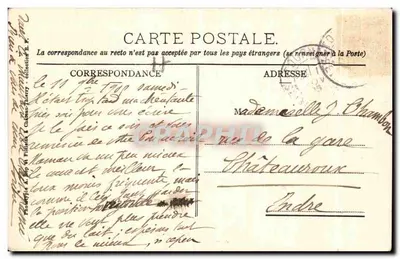 Ferrières - O Castelo — 1889 — Editor A. Bop & Filippa, Châteauroux — Verso