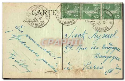 Crécy-en-Brie — Jeden z ramion Morin n° 3 — G. Gruot, wyd. Crécy — Rewers