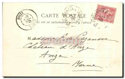 Castelo de Citry (Seine-et-Marne) — vista do castelo cercado por vegetação — Fototipia G. Léridet, 30 Rue St-Nicolas, La Ferté-sous-Jouarre (S.-et-M.) — Verso