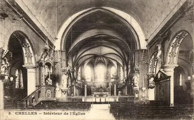 Chelles — Interior da Igreja — IMP. A. FACHE, CHELLES, n°5