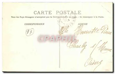 JOUARRE (S.-et-M.) — La Place prise des Marronniers — Lib.-Edit. Delorme — Verso