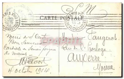 Estátua « Quand Même ! » de Mercié — Paris — editor B.P.D. n°4552 — Verso