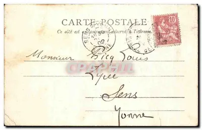 Éléphant au Jardin des Plantes — scène de visite — éditeur B. Goyers & Cie, Paris — Verso