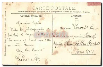 Asilo Nacional dos Convalescentes em Saint-Maurice (Seine) — Vista da Fachada Principal — Verso
