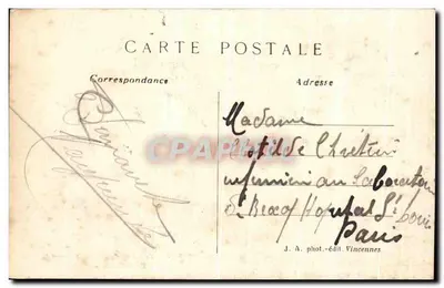 Les Bords de la Marne — La Baignade — J. A. phot.-édit. Vincennes n°797 — Achterkant
