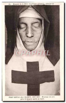 Maschera della Madre Angélique Arnauld, Abbadessa di Port-Royal-des-Champs — 1664 — editore F. David, Versailles