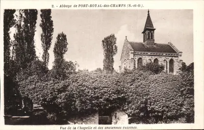 Abbazia di PORT-ROYAL-des-CHAMPS (S.-et-O.) — Vista della Cappella e delle vecchie cucine — F. David, 22, rue Edouard-Charon, Versailles