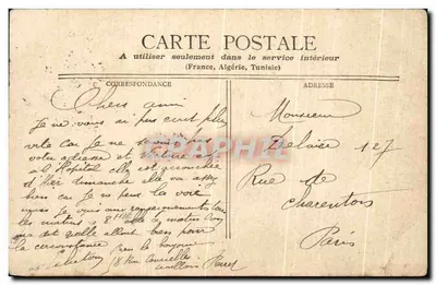 Nice - nabrzeże Południowe - Les Ponchettes — wydawca F. Jacquinoud, Nemours — Rewers