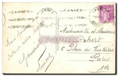 Île Saint-Honorat — Zamek na wybrzeżu — wydawca C.A.P. Strasbourg — Rewers