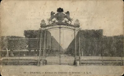 Bilhete postal antigo Draveil Avenue Du Château De Draveil