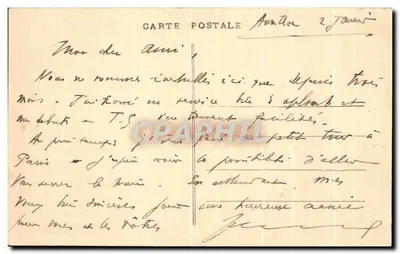 Aurillac - Velhas casas às margens da Jordanne — Edição heliográfica Adrien Malroux — Verso
