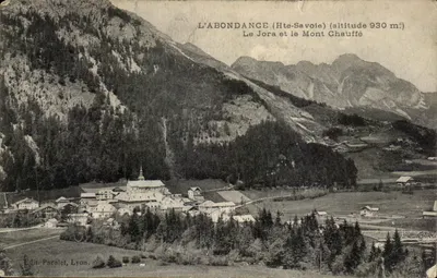 L'Abondance (Haute-Savoie) — A Vista do Jora e do Mont Ghauffé — Edit. Pacalet, Lyon
