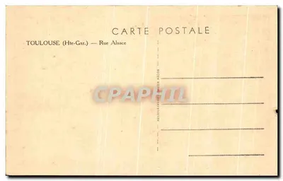 Vue da rue Alsace em Toulouse — Rue Alsace — editor Helio Gravure Jambier Malcon — Verso