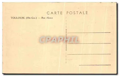 Rue Alsace — Toulouse (Hte-Gar.) — Hellogravure Jalier Macon — Achterkant
