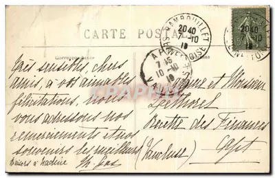 Rambouillet — Podprefektura — Lagrange, wyd.-fot., Rambouillet, n°137 — Rewers