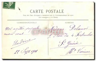 Biarritz - Côte d'Argent - Vista geral da Grande Praia - BR-1206 — Verso
