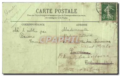 Cauterets — Wielki Hotel Angielski — Bulwar — LL. — Rewers