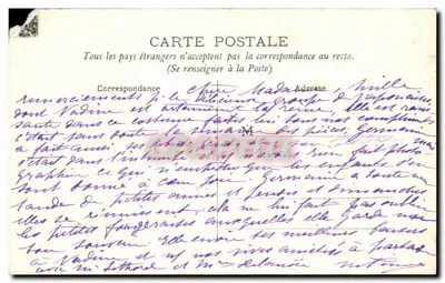 Bilhete postal antigo A Ilha Bouchard Castelo do Templo — Verso