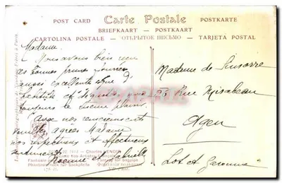 Stara pocztówka Salon de 1913 Charles Lenoir Fantaisie pour Musette — Rewers