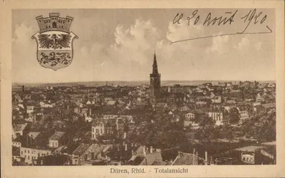 Düren, Rhld. — Totalansicht — éditeur Verlag Adolf Peters, Papier- u. Briefkarten-Druck