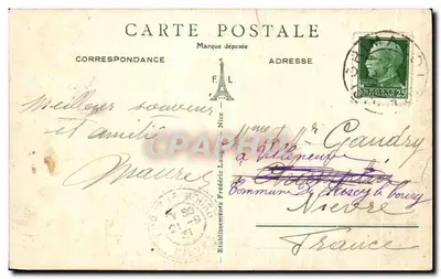 Grimaldi-Ventimiglia — Fronteira italiana-francesa no Ponte S. Luigi — F.L. n°1284 — Verso
