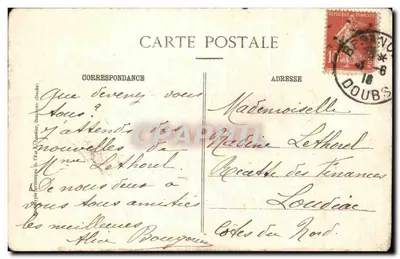 Besançon - Przystanek Vauban - Rzeka Doubs i wzgórze Beauregard - C. L., B. — Rewers
