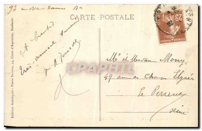 Bordeaux — Monument Gambetta — Allées de Tourny — Edição Aux Dames de France, n°80 — Verso