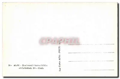 Albi - Bulwar generała Sibille i katedra św. Cecylii — wydawca APA — Rewers