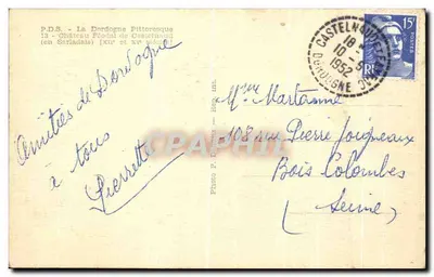 Castelo de Castelnau — Sarlat-la-Canéda — P.D.S. - A Dordogne Pittoresca — Verso