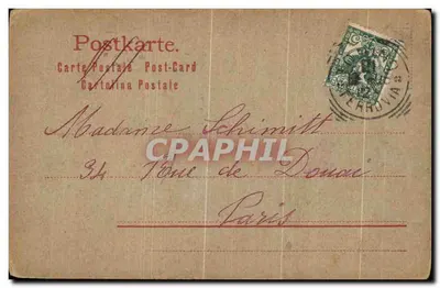 Castello di Bice — disegno a acquarello — editore sconosciuto — Verso