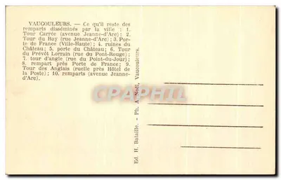 Vaucouleurs — O que resta dos muros espalhados pela cidade — Ed. H. Bataille - Ph. A. Noël — Verso