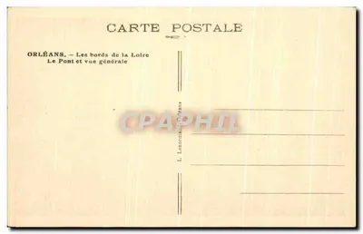 Orléans — De oevers van de Loir — De Brug en algemene uitzicht — L. Lenormand — Achterkant