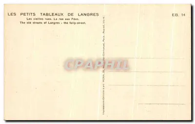 Langres — Ulica Fée — Wydawnictwo Sztuki MONA — Rewers
