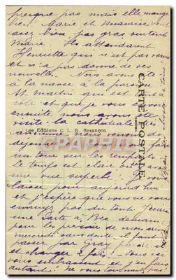 Langres (Haute-Marne) — Wewnętrzne wnętrze kościoła Świętego Martyna — Wydawnictwo C. L. Besangon — Rewers