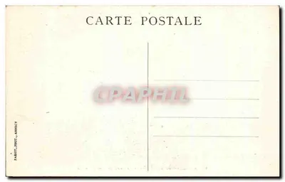 O Castelo de MENTHON e o fundo do Lago de Annecy — Sítios pitorescos da Saboia — n°162 — editor PABOT, Annecy — Verso