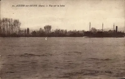 Aizier-sur-Seine (Eure) — Vue sur la Seine — Mallet, Édit. Harhour
