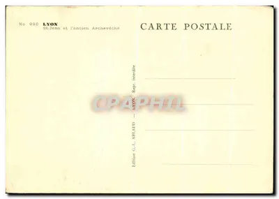 Lyon — Saint-Jean et l'ancien Archevêché — Édition G.-J.-Arlaud — Rückseite