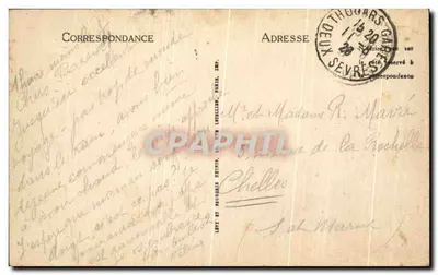 Saumur (M.-et-L.) — Zamek (XV w.) i nabrzeże Limoges, widok z marronniera — Rewers