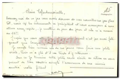 Bilhete postal antigo Im Schvarzwald — Verso