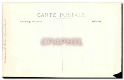 Bilhete postal antigo Sítios Pitorescos da França Comtado Valey da Loue Lods Cachoeira e Velho Ponte sobre a Loue — Verso
