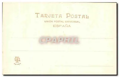 Portrait of Melchor de Palau — poem and signature — publisher Madrid — Back