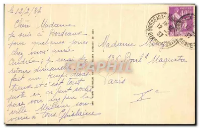 Bordeaux — La Cattedrale, Le Freccie — L. — n°36 — Verso