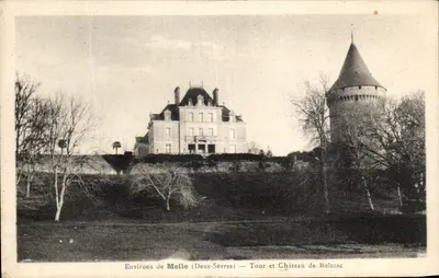 Arredores de Melle (Deux-Sèvres) — Torre e Castelo de Melzeac